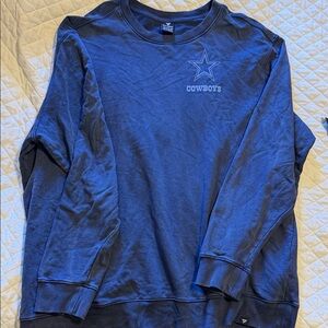 Dallas Cowboys Navy Long-Sleeve Crewneck Sweatshirt